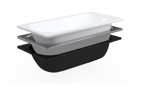 Ванна стальная ВИЗ Reimar R-76901 170х70 пристенная прямоугольная с ножками - фото 5