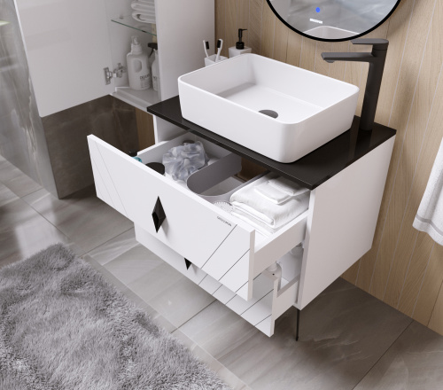 Столешница Grossman Вива 507003 70х45 накладная цвет черный - фото 5