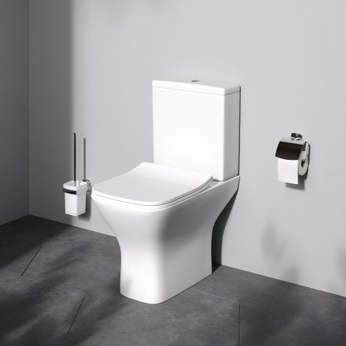 Унитаз напольный с бачком Am.Pm Gem C908601SC белый с сиденьем микролифт безободковый каскадный смыв