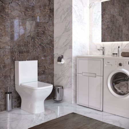 Унитаз напольный с бачком Taliente Elegante EL35055 белый с сиденьем безободковый душевой смыв