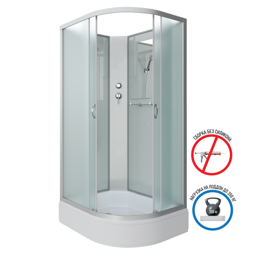 Душевая кабина Niagara Classic 339844LBK 90х80 асимметричная без крыши ориентация левая - фото 2