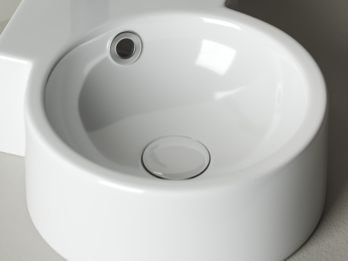 Раковина из сантехнического фарфора Ceramica Nova ELEMENT CN5019 31х41 подвесная цвет белый 1 отверстие под смеситель - фото 5