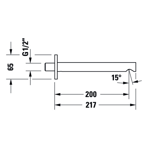 Излив для ванны Duravit Circle CE5240010C10 настенный хром - фото 2