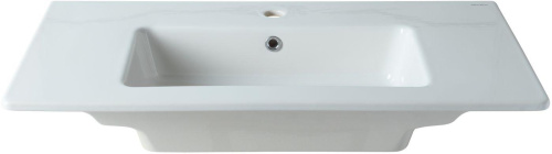 Раковина керамическая Allen Brau Fantasy 4.11013.20 92х47 полувстраиваемая цвет белый 1 отверстие под смеситель - фото 4