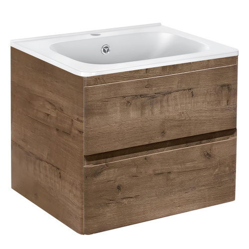 Тумба под раковину Vincea Vico VMC-2V600VO 59х47х50 подвесная цвет коричневый - фото 4