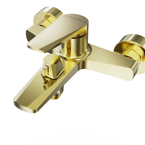 Смеситель для ванны Tokito KIN TOK-KIN-1014 настенный брашированное золото - фото 5