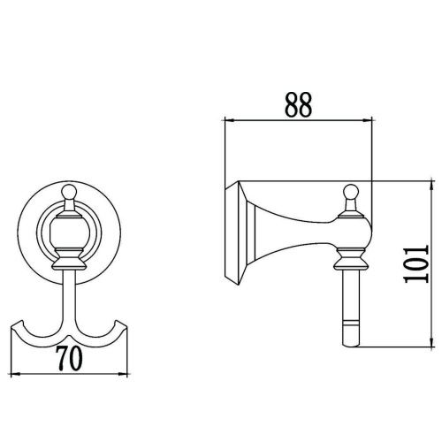 Крючок Savol S-06954W - фото 3