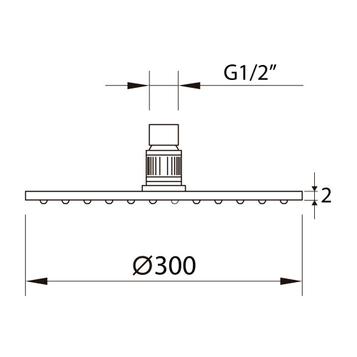 Верхний душ Clever SLIM INOX AIR 61965 золото брашированное - фото 2