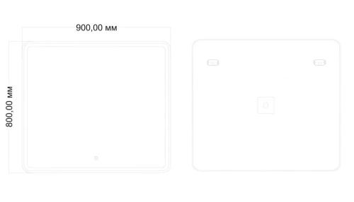 Зеркало в ванную Art&Max VITA AM-Vit-900-800-DS-F 90х80 - фото 2