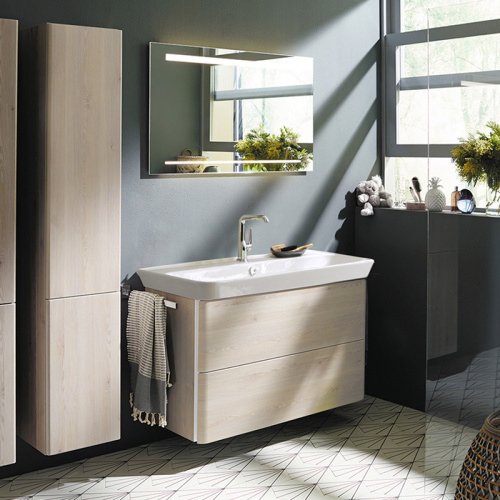 Тумба с раковиной Burgbad Iveo SFEN100F2835G0161C0001*1 100х49х72 подвесная цвет дуб меринос