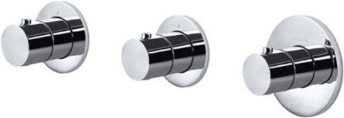 Смеситель для ванны с душем Paffoni Modular Box MDE018ST настенный сталь с термостатом