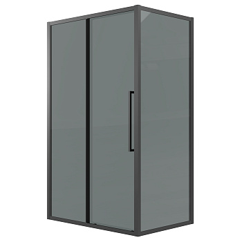 Душевой уголок Grossman Cosmo 120.K33.02.1390.21.10 130х90 стекло тонированное профиль черный матовый без поддона