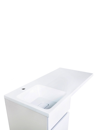 Раковина из искусственного камня Orange Sistema ST-100RAL 100х48 над стиральной машиной цвет белый - фото 3