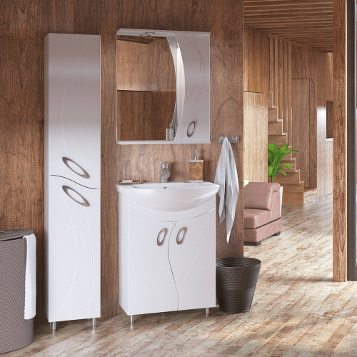 Зеркало-шкаф Corozo Наина SD-00000298 59х15х74 подвесной цвет белый - фото 3