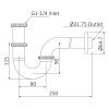 Сифон для раковины Timo 961/17L золото
