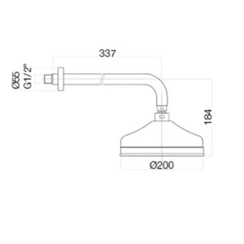 Верхний душ Webert Armony AC0015010 золото - фото 3