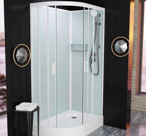 Душевая кабина Frank 418019 100х80 без крыши ориентация правая - фото 3