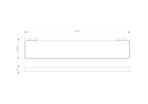 Стеклянная полка Wonzon & Woghand LOTTE WW-8327A-BGM - фото 2