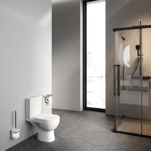 Унитаз напольный с бачком Am.Pm Sunny C85C8600SC белый с сиденьем микролифт безободковый каскадный смыв - фото 4