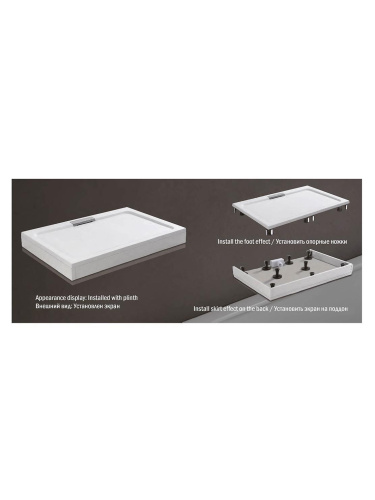 Душевой поддон WeltWasser WW TRS 10070 STONE-WT (10000004370) 100х70 искусственный камень - фото 4