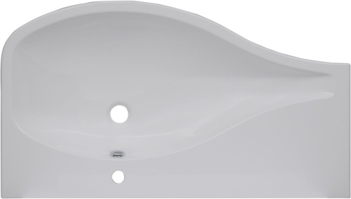 Раковина из литьевого мрамора Aquanet Сопрано НФ-00007880 95х54 полувстраиваемая цвет белый 1 отверстие под смеситель - фото 4