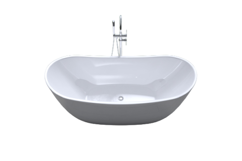 Ванна акриловая Art&Max AM-502-1800-780 180х78 отдельностоящая овальная с каркасом