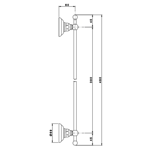 Полотенцедержатель Nicolazzi Accessori Classica 1484CR - фото 2