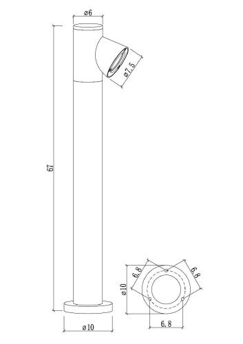Ландшафтный светильник Arte Lamp Brooklyn (Брооклын) A2063PA-1BK - фото 3