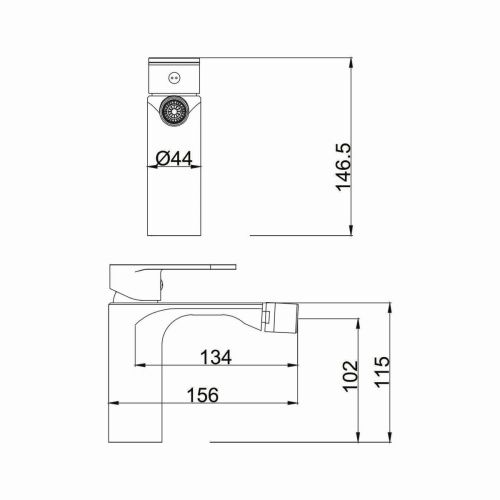 Смеситель Fashun A5085-35 на биде золото - фото 3