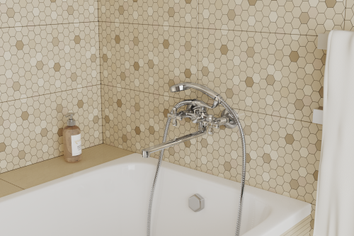 Смеситель для ванны Rush Bianki BI7650-51 настенный хром - фото 3