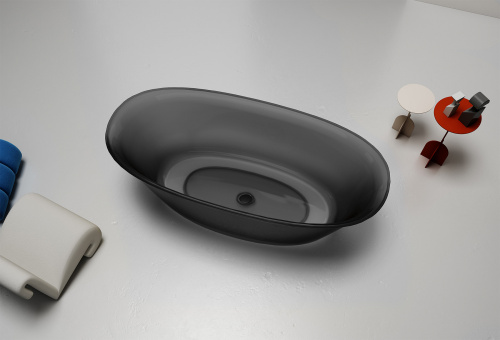 Ванна полиэфирная смола Abber Kristall AT9707Onyx 170х75 отдельностоящая овальная - фото 4