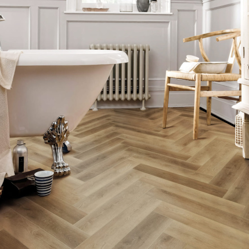 SPC ламинат CronaFloor Herringbone 2.0 Дуб Руан H021 Т092556 толщина 0,45 см 42 класс 640х128 - фото 2