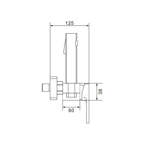 Гигиенический душ со смесителем Raffine F0596T-1 оружейная сталь - фото 3