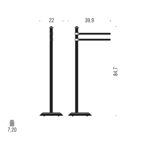 Стойка с аксессуарами для ванной Colombo Hermitage B3338.OA - фото 2
