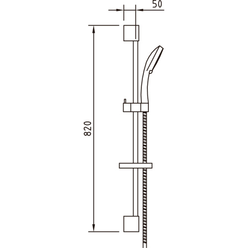 Душевой гарнитур Clever SYVARI BOX 98891 настенный хром - фото 3