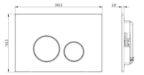 Клавиша смыва механическая CHARUS Robusto FP.330.BG.05 цвет брашированное золото - фото 2