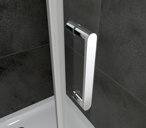 Душевая дверь Abber Zart AG08100 100х195 стекло прозрачное профиль хром глянцевый - фото 4