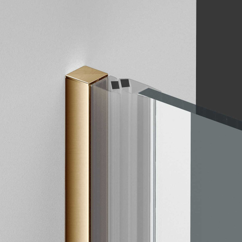 Душевая дверь Vincea Alpha VDP-3AL900CLG 90х195 стекло прозрачное профиль золото брашированное - фото 2