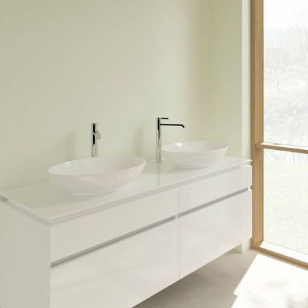 Раковина из сантехнического фарфора Villeroy Boch Loop&Friends 4A470001 60х40 накладная цвет белый без отверстий под смеситель