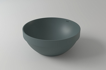 Раковина из искусственного камня Holbi CAPELLA 1.02.021.11.3 42х42 полувстраиваемая цвет зеленый