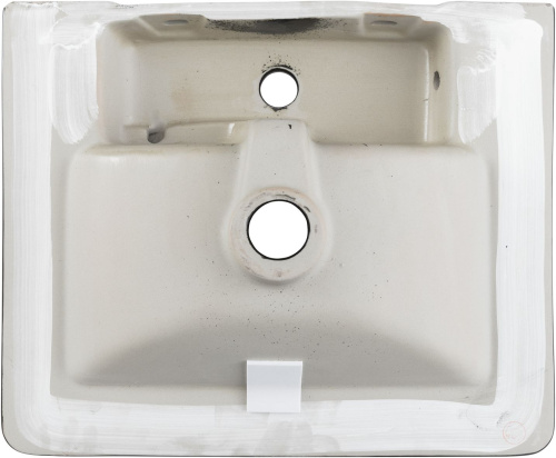 Раковина керамическая Aquanet Ирис 00329246 52х42 полувстраиваемая цвет черный 1 отверстие под смеситель - фото 2