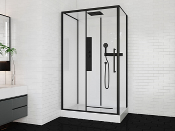 Душевая кабина Cerutti SPA AMI120 120х80 прямоугольная с крышей ориентация универсальная