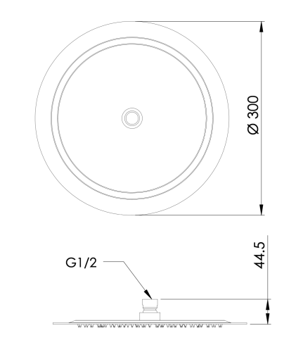 Верхний душ Mariani B14ST00130 черный матовый - фото 2