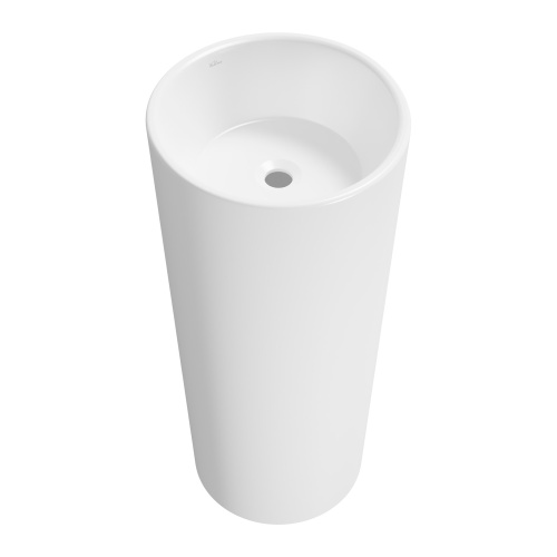 Раковина из сантехнического фарфора Wellsee Callipy Art 338902000 40х40 напольная цвет белый глянцевый без отверстий под смеситель - фото 2