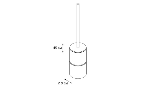 Ершик для унитаза Fixsen Nero FX-240-5 - фото 2