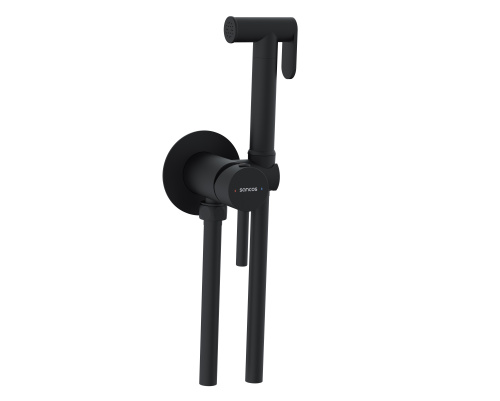 Гигиенический душ со смесителем Sancos Start SC1001MB черный - фото 2