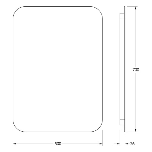 Зеркало в ванную Defesto OPTI DF 2814S 50х70 - фото 2