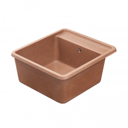 Кухонная мойка Aquaton Беллис 1A724932BS270 57х51 цвет коричневый поверхность матовая - фото 3