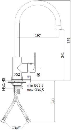 Смеситель для кухни Paffoni Lime LM180CR на мойку хром - фото 2