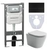 Инсталляция с кнопкой + унитаз + шумоизоляция Ceramica Nova CN6000_1002B_1000